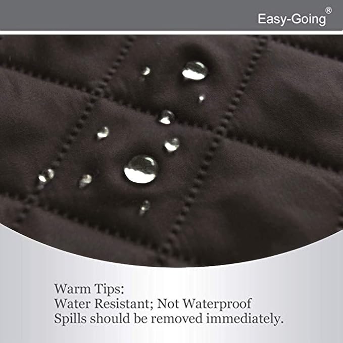Easy-Going Reversible Couch Cover, Recliner 19 in, Chocolate/Chocolate | - Image 3