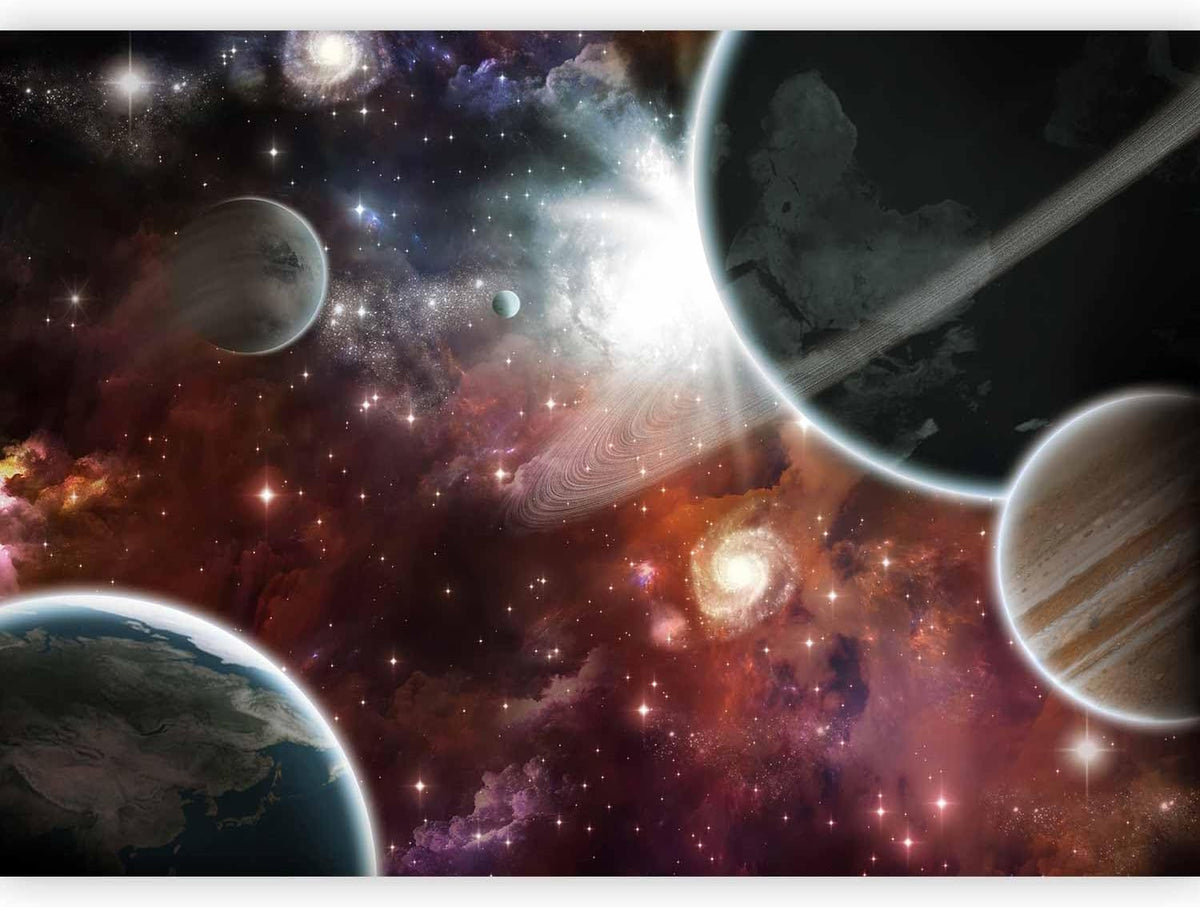 artgeist Wall Mural Cosmos Galaxy 193x138 in - XXL Peel and Stick Self-Adhesive Wallpaper Removable Large Sticker Foil Wall Decor Print Picture Image Design 10110905-32