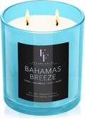 Bahamas Breeze Scented Candle, 2-Wick Luxury Soy Wax Candle, 9 oz Aromatherapy Candle Home Fragrance Candles Gift