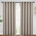 Yakamok Room Darkening Curtains 62x84 inch Length Natural-Living Room | 2 panels by Yakamok