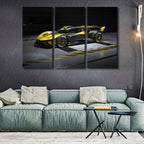 TUMOVO Canvas Prints Yellow and Black Sports Car Wall Art Modern Home Decor Speedy Car in the Garage Poster Living Room Boys Bedroom Decoration Artwork Painting Framed Ready to Hang, 36" Wx24 H
