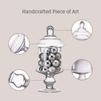 Diamond Star Clear Glass Apothecary Jar Decorative Candy Buffet Jars Elegant Glass Storage Containers (Height: 12" Body: 6")