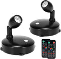 Cordless Spotlight Battery Operated, RGB Uplights with Remote and Timer, LED Indoor Plant Light, Dimmable Tree Accent Lighting, Color Changing Wall Lights for Art Painting Picture Dartboard