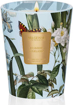 M&SENSE Jasmine Garland Scented Natural Soy Wax Candle, 14.1oz 60 Hours Long Lasting Slow Burning Candles for Home Decor, Aromatherapy Candle for Stress Relief
