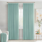 MIULEE Aqua Back Tab Blackout Curtains 52x84 Inch Length 2 Panels Set | Rod - Image 9