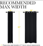 NICETOWN Halloween Pitch Black Solid Thermal Insulated Grommet Blackout - Image 3