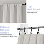 Simplebrand Ava Natural Short Blackout Curtains - Image 4
