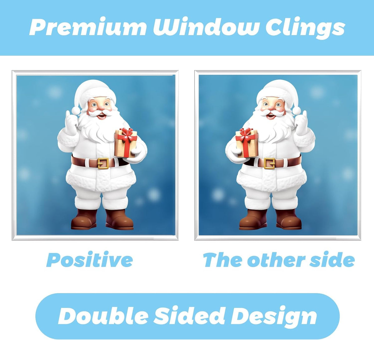 Bloss Christmas Window Clings for Glass Windows,190pcs Snowflake/Snowman Christmas Decorations Indoor Window Stickers,3D Navidad Decoración Window Decals,Adornos de Navidad for Xmas Decor