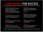 Inspirational Canvas Painting Wall Art Core Values Quote Motivational Wall Art Inspiring Poster Positive Motivational Framed Artwork Prints Picture for Living Room Office [18''Wx 24''H]
