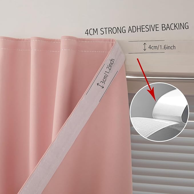 Self Adhesive Blackout Curtains- Stick on Curtains Shades Window Blinds Curtain - Image 7