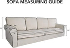 PureFit Stretch Couch Covers for Sofa 4 Seater Slipcovers Grayish Green | - Image 6