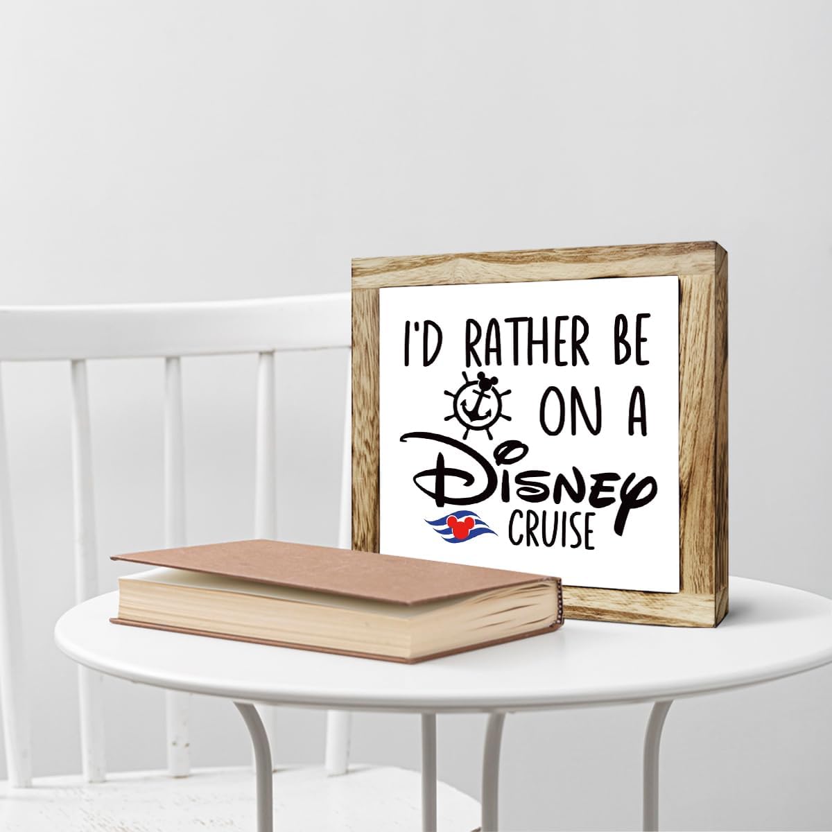 Rustic Wood Sign, Wooden Plaques Table Decor, Farmhouse Home Decorative, Inspired Decor for Office Cubicle, Small Wooden Box Sign, Office Decoration Art