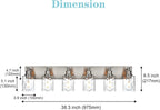 BONLICHT Vanity Light Fixture Brushed Nickel 6-Light Modern Farmhouse Wall Sconce Bathroom Lighting with Hammered Glass Industrial Wall Mount Lights for Kitchen Dining Room Cabinet Corridor