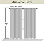Simplebrand Ava Grey Blackout Curtains - Image 9