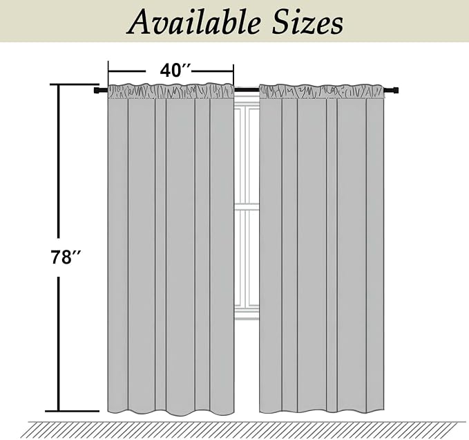 Simplebrand Ava Grey Blackout Curtains - Image 9