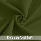 Yakamok Room Darkening Curtains 52x63 inch Length Olive Green-Living Room | 2 - Image 5
