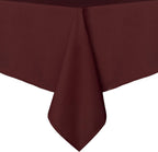 sancua Rectangle Tablecloth - 70 x 90 Inch - Stain and Wrinkle Resistant Washable Polyester Table Cloth, Decorative Fabric Table Cover for Dining Tables, Buffet Parties and Camping, Burgundy