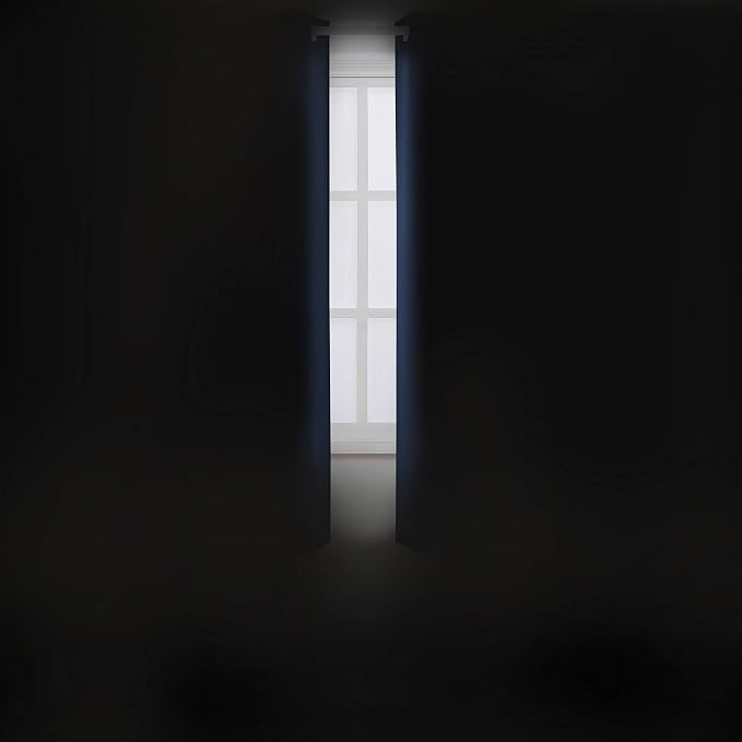 Navy Blue Blackout Curtains 34 x 63 Inch Length/Set of 2 Curtain Panels/Thermal - Image 3