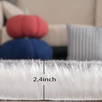 ORINOVA Grey and White Plush Machine Washable Area Rugs - Image 2