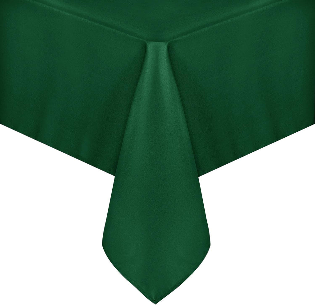 sancua Rectangle Tablecloth - 90 x 156 Inch - Stain and Wrinkle Resistant Washable Polyester Table Cloth, Decorative Fabric Table Cover for Dining Tables, Buffet Parties and Christmas, Hunter Green