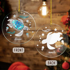 Personalized Custom Photo Round Acrylic Ornaments - Create Keepsake Gifts for Couple, Wife, Husband, Boyfriend, Girlfriend