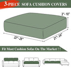 LA MEACK Couch Cushion Covers Seat Cushion Cover Stretch Couch Cover Separate - Image 6