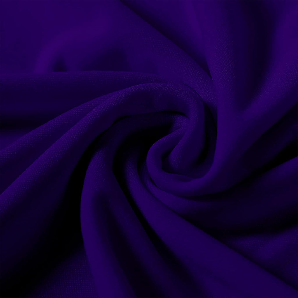 Spandex Chair Covers, 12PCS, Removable Washable Protector Stretch Covers for Living Room, Party, Banquet, Wedding, Hotel (Purple)