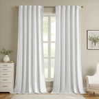 MIULEE White Velvet Curtains 52x108 inches Luxury Room Darkening Curtains | by MIULEE