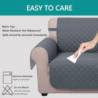 U-NICE HOME Reversible Recliner Chair Covers, Dark Blue/Light Grey | - Image 5