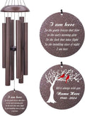 Personalized Sympathy Wind Chimes, Personalized Wind Chimes for Loss of Loved One, Commemorative Sympathy Gifts for Funerals, in Memory of Dad/Mom/Husband/Wife, Ship from US