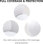 PureFit Stretch Couch Covers for Sofa Large Sofa Slipcovers White | 1-Piece - Image 3