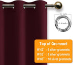 Blackout Curtains for Bedroom 60 x 84 Inches Long Burgundy 2 Panels | Thermal - Image 5