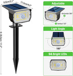 nipify 10 Pack Solar Lights Outdoor Waterproof, 3 Modes Motion Sensor Spot Lights,Solar Powered Spotlights 2-in-1 Auto On/Off Landscape Lighting for Outside Yard Wall Garden, Cool White
