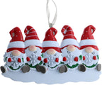2025 Family Christmas Ornament – Personalized Ornament for Families – Custom Gnome Family Ornament – Holiday Tree Decoration Keepsake Gift (Family of 5)