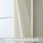Yakamok Room Darkening Curtains 52x72 inch Length Light Beige-Living Room | 2 - Image 5