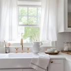 YoungsTex White Linen Curtains 34 X 40 Inch Length - Image 7