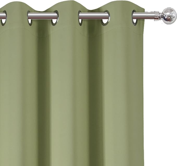 Sage Green Thermal Blackout Curtains/38 x 63 Inch/Set of 2 Panels Room - Image 6