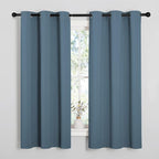 NICETOWN Smoky Blue Blackout Curtains 45 inches Length by NICETOWN