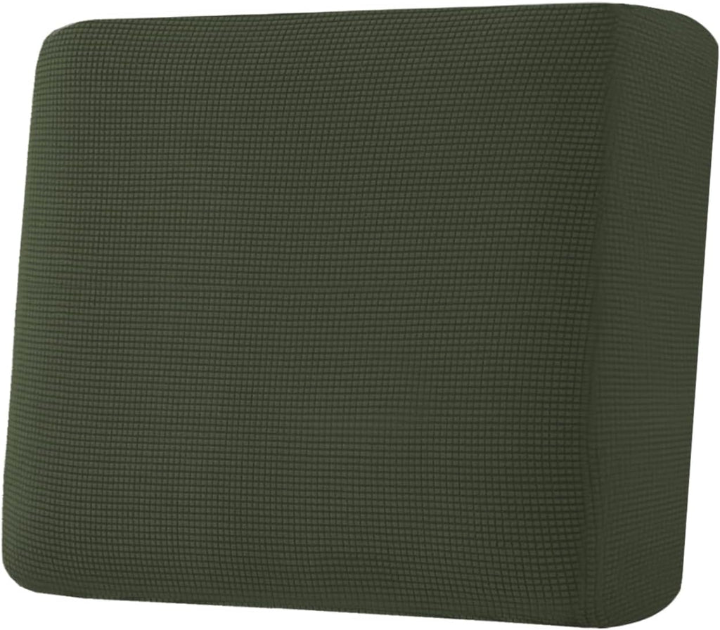 H.VERSAILTEX Super Stretch Individual Seat Cushion Covers Sofa Covers Couch Cushion Covers Slipcover Sets Thick Jacquard Textured Twill Fabric (1 Piece Chair Cushion Cover, Olive)