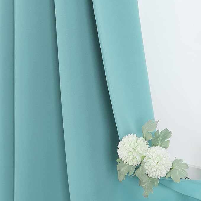 ChrisDowa Blackout Curtains for Bedroom and Living Room 40 Inches Long | 2 - Image 6