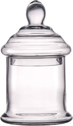 Diamond Star Clear Glass Apothecary Jar Decorative Candy Buffet Jars Elegant Glass Storage Containers (Height: 10" Body: 6")