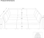 Belffin Modular Sectional Sofa with Sleeper Sofa, Oversized Cloud Couch with Extra Deep Seat, Upholstered 9 Seat Sectional Couches for Living Room, Plush Corduroy Black