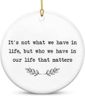 TEEZWONDER Inspirational Gifts for Women Men - Ceramic Christmas Ornaments 2025 for Tree Decorations - Mom Dad Gifts for Sister Brother Grandma Grandpa, Friend Gift Ideas