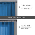 Tollpiz Short Sheer Curtain Linen Textured Living Room Curtains Sheer Light - Image 5