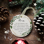 Mom Ornaments 2025 Mother Mother's Day Ornament Mom Christmas Ornamentfrom Son&Daughter Forever Best Ever Gift Mother's Birthday Double-Sided Printing Ceramic(2.9")