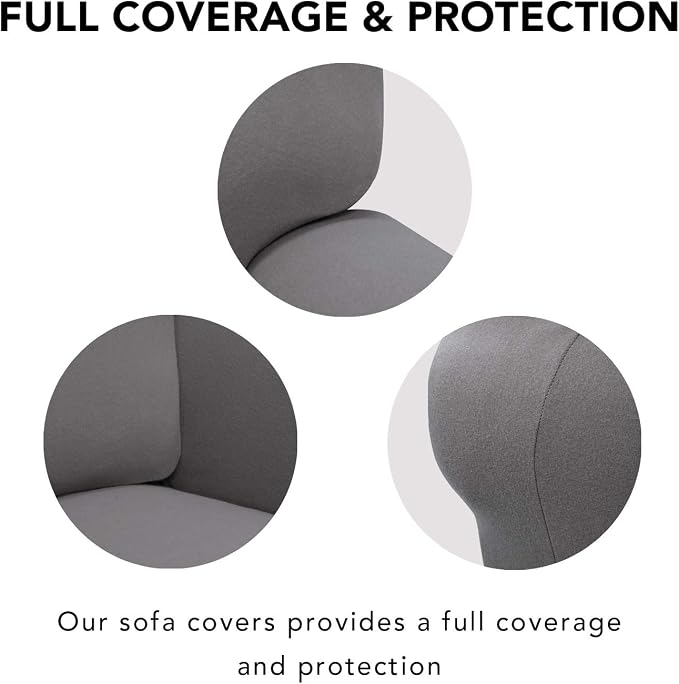 PureFit Stretch Loveseat Covers Fleece Couch Covers - Image 3