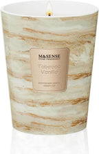 M&SENSE TobaccoVanilla Scented Candles for Home, Lead-Free Wick Highly Scented Jar Candles, 14.1 Oz 80 Hours Lasting Burning Candles Gifts for Women, Relaxing Aromatherapy Candle for Stress Relief