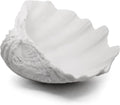 Accessoryway Extra Large Clam Shells Decorative Bowl-White Sea Shells Decorative Storage Bowls for Coastal Beach theme house table centerpiece decorations & Nautical decor for coffee table-12.4"-1PC