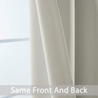 Yakamok Room Darkening Curtains 42x84 inch Length Light Beige-Living Room | 2 - Image 5