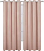 Blush Thermal Blackout Curtains/52 x 95 Inch/Set of 2 Panels Room Darkening - Image 2